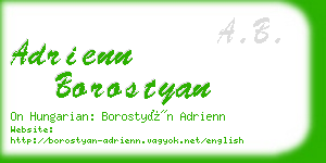 adrienn borostyan business card